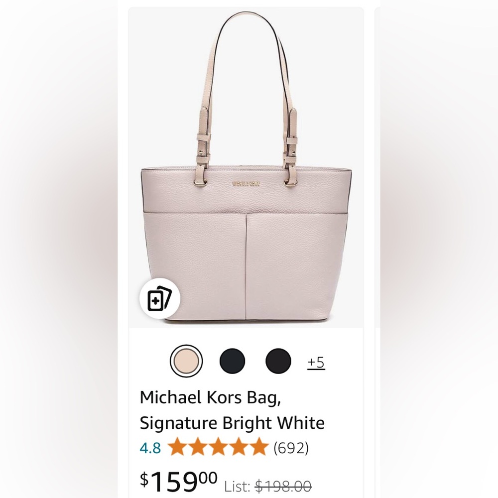 Michael Kors, Signature Bright White purse, new without tags.